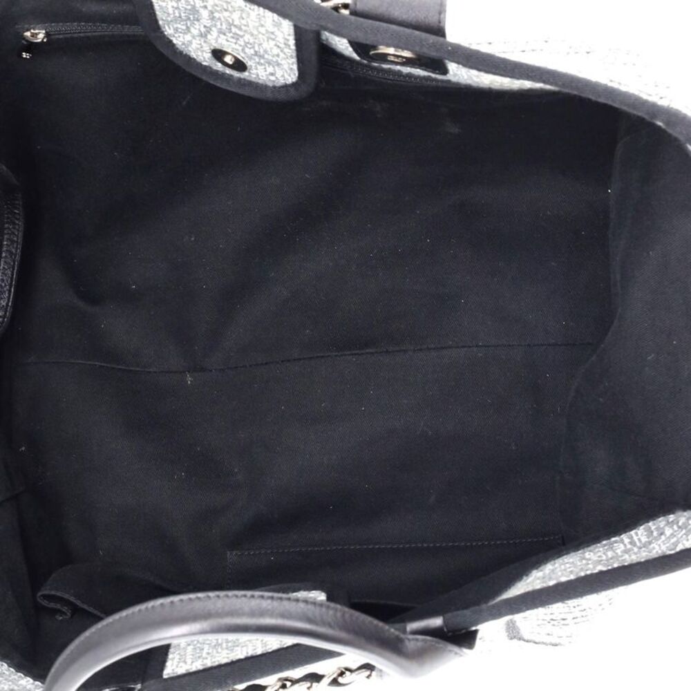 Chanel Deauville Tote Raffia with Glitter Detail Large Gray - Picture 5 of 7